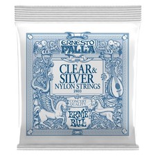 Ernie Ball Ernesto Palla Nylon Clear and Silver Tie On Classical Guitar Strings