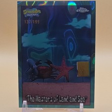 Topps Chrome SpongeBob 25th Masters of Land and Sea Card 83 Serial Numbered