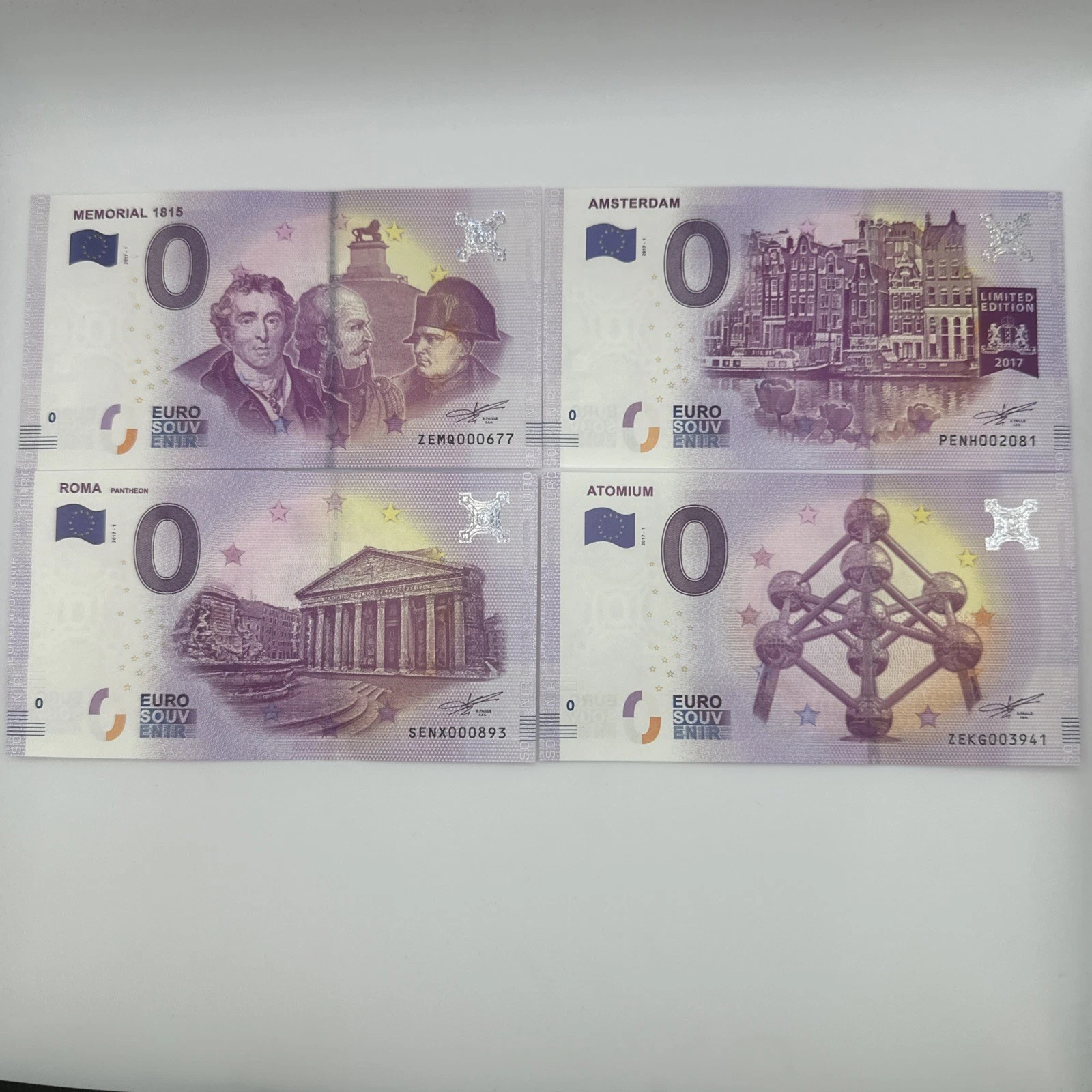 Billet  Zéro 0 € Euro Touristique / Souvenir  2017