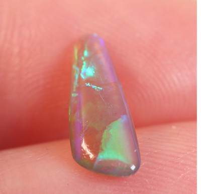 0.5ct Double-sided Dark Crystal Opal, 11.5 x 5mm Natural Solid Australian Opal