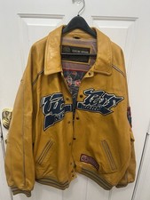 Vintage UB Tuff 6XL Genuine Leather Jacket Manhattan Warrior Basketball Hip Hop