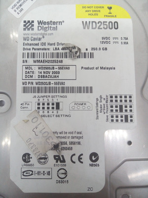 WESTERN DIGITAL WD2500JB-55EVA0  IDE FESTPLATTEN PLATINE #FS385