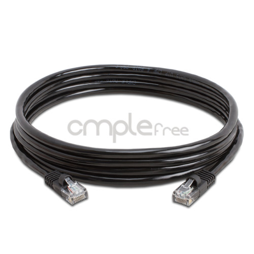 3x 10FT CAT5e Cable Ethernet Lan Network CAT5 RJ45 Patch Cord Internet Black NEW
