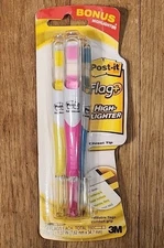 Post it Flag Highlighter 3 Count Pack Yellow Blue Pink with Comfort Grip