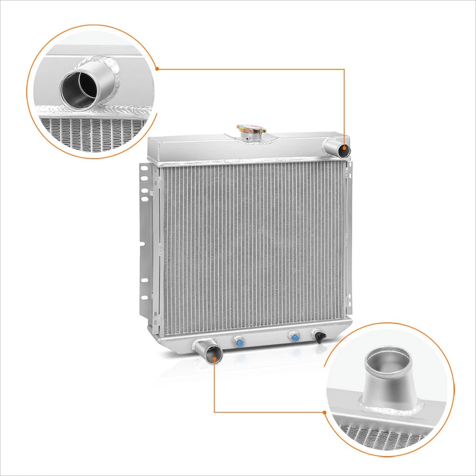 3-Row Full Aluminum Racing Radiator for 69-73 Ford Mustang/Pinto Mercury Cougar - Image 2 of 4