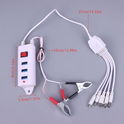 Multi Device Charging Power Adapter with 3 USB Ports and Switch Control