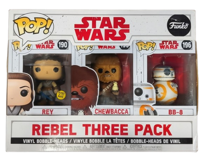 Star Wars Rebel Three Pack Rey Chewbacca BB-8 Pop! Vinyl Figure | eBay