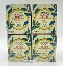 4 Packs Trader Joe's Cocoa Berry Black Tea Blend 10 Tea bags Each, Total 40 bags