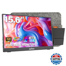 InnoView Portable Monitor 15.6" 1080P for Laptop w/ Sleeve, Built-in Stand
