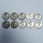 Walking Liberty Half Dollars Lot of 10 Circulated 1939-1945 Full Date Lot #11