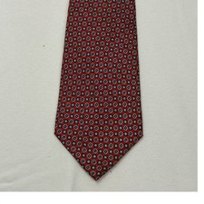 Polo Ralph Lauren Tie Mens 59" x 4" Red Geometric Medallion Silk USA Made