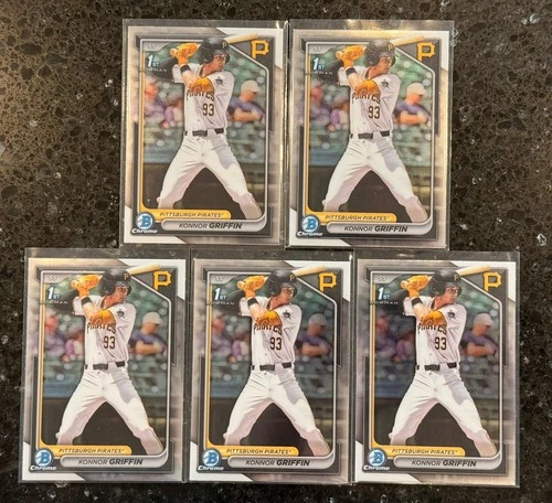 2024 Bowman Draft Chrome Konnor Griffin FIVE CARDS #BDC-22 Lot #1
