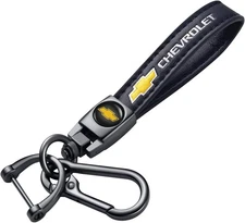 Genuine Leather Car Keychain Fit Chevrolet Chevy  Car Key Chain Men Women