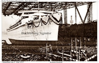 Digital Link. HSDG Fraktal 1937-38 um WILHELM GUSTLOFF. Schiff und Interieur.