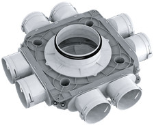 Blauberg BlauFast 90mm 8 Port Plastic Radial Duct Manifold Box 200mm Connection