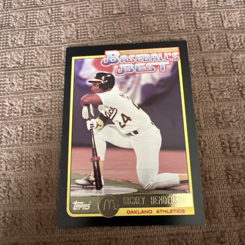 1992 Topps McDonald's Limited Edition Baseball's Best #3 Rickey Henderson HOF - Picture 2 of 3