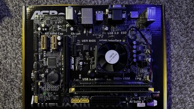 ASUS AM1M-A Motherboard with AMD Athlon 5350, 2x4GB RAM Sticks, CPU Cooler