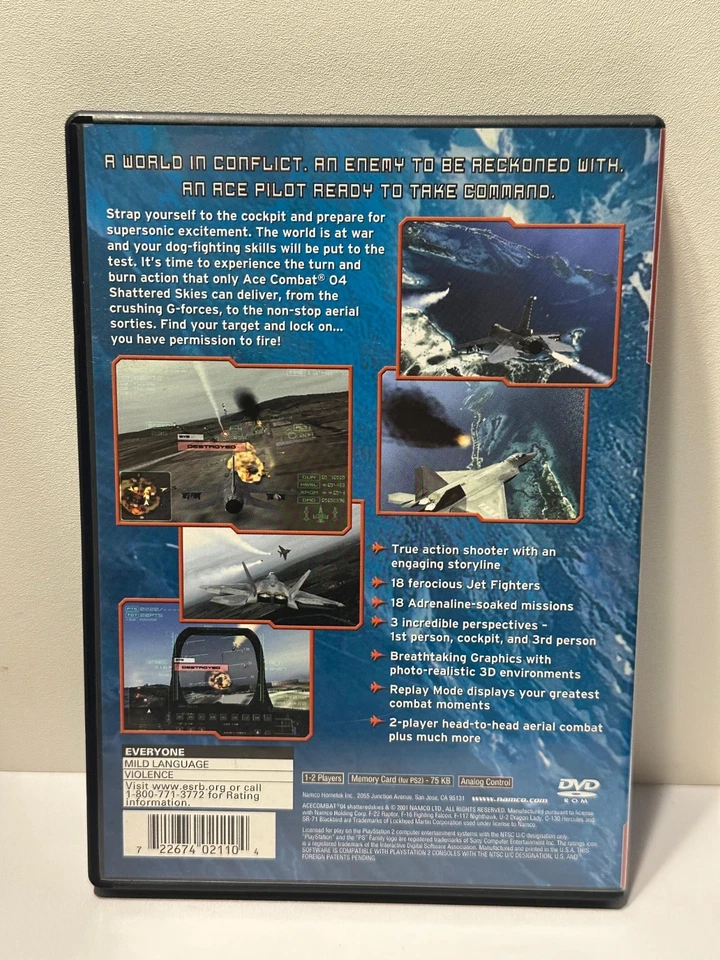 Ace Combat 04 Shattered Skies (PS2, 2001) - Flight Combat Classic - Image 4 of 4