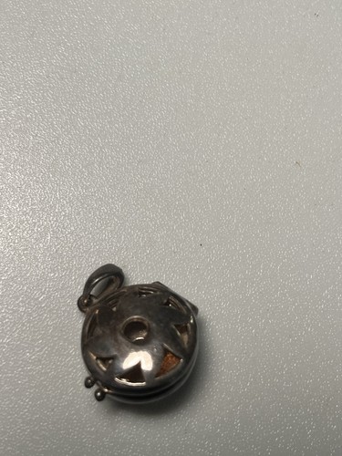 Vintage 925 Sterlingsilber mit ovalem Blautopas Giftdose Medaillon Anhänger 1" - Bild 6 von 14