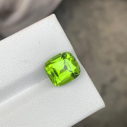 4.4 Cts Natural Peridot Cushion Cut Green Gemstone Loose SI Clarity - Pakistan - Picture 5 of 7