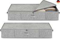2 StüCk Unterbett Aufbewahrungsbox 12Cm Hoch Unterbettkommode Faltbarer