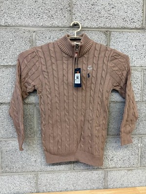   2020s Polo Ralph Lauren Cable Knit Quarter Zip Sweater NWT Small