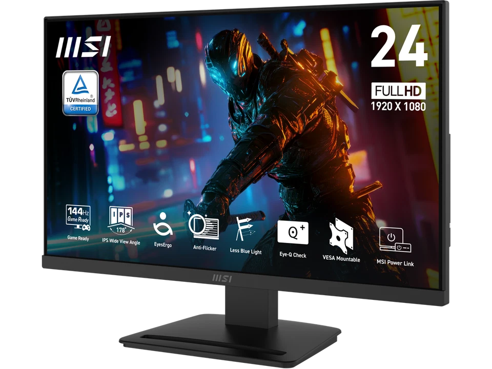 MSI PRO MP243L E14 Gaming Monitor 24" IPS 1920 x 1080 (FHD), 144Hz, - Image 4 of 4