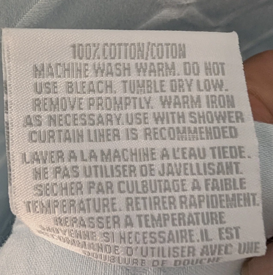 Restauración Hardware Cortina de Ducha Azul Lt Grande 1.5" Diamante Enrejado Costero  Foto 4 de 4