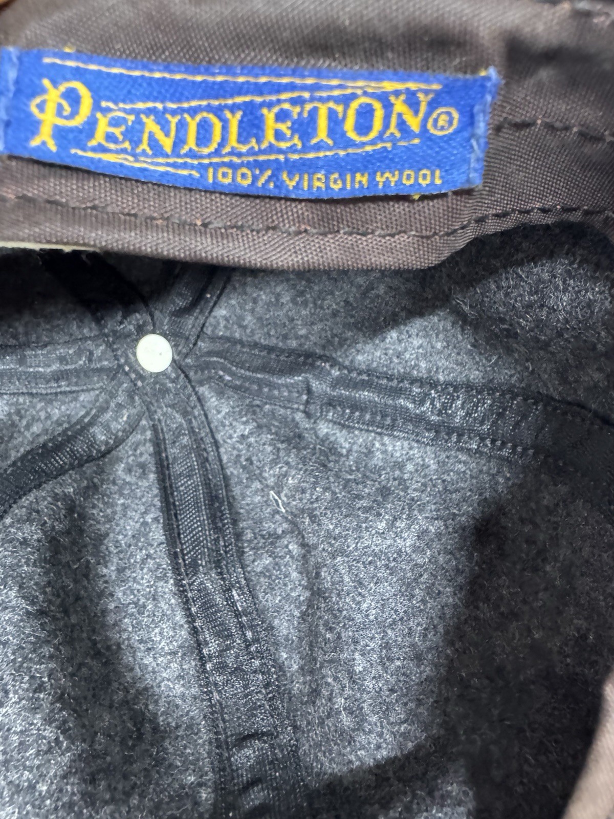 Pendleton Wool Cap Hat Mens Medium Gray Custom Li… - image 5