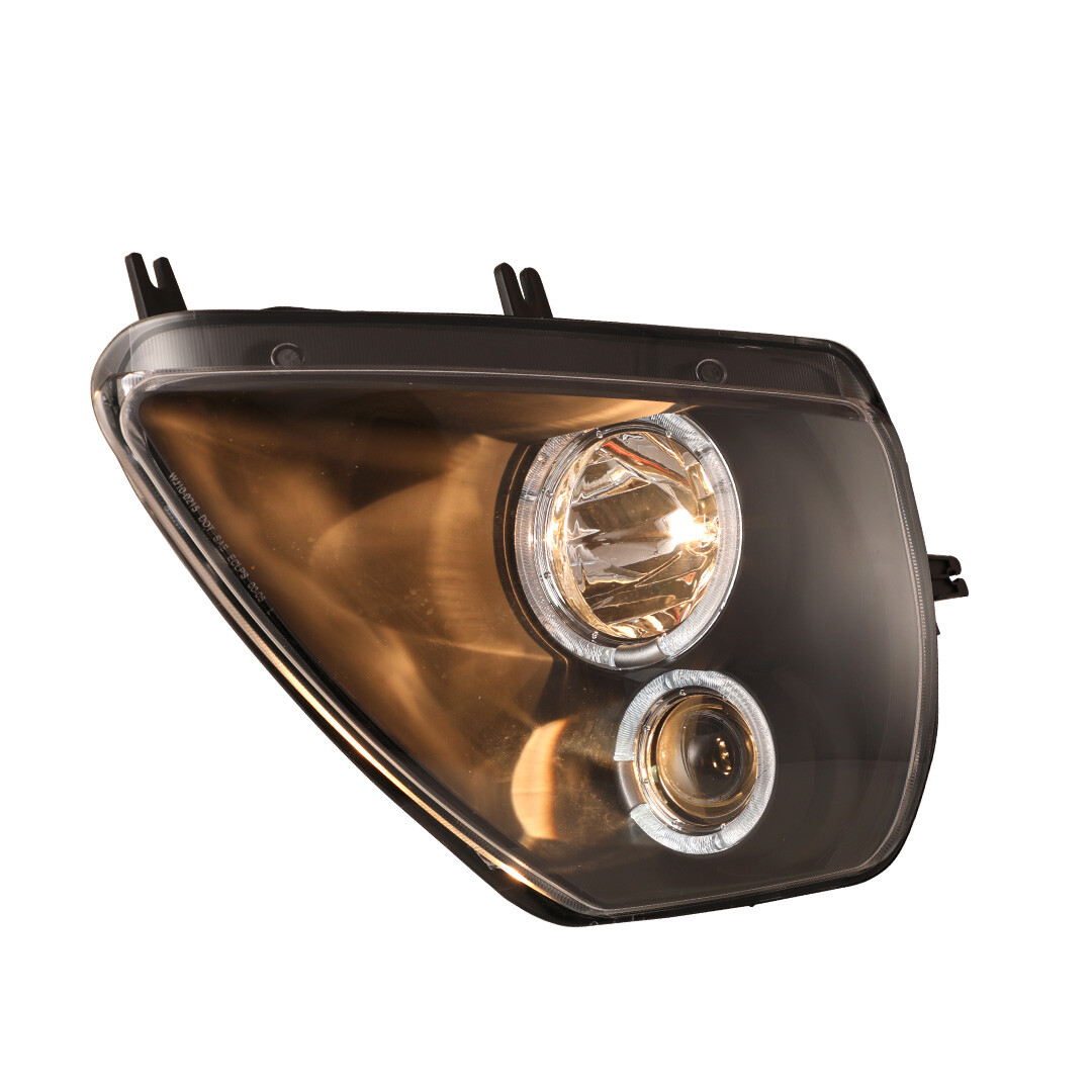 2000-2005 Mitsubishi Eclipse Dual Halo Projector Headlights  Matte Black Housing Clear Lens