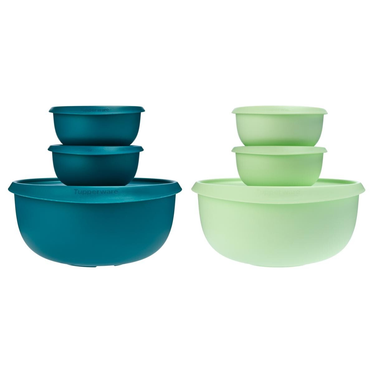 Tupperware 12点 Tupperware 12-piece Blossom Lid Serve & Store Bowl Set
