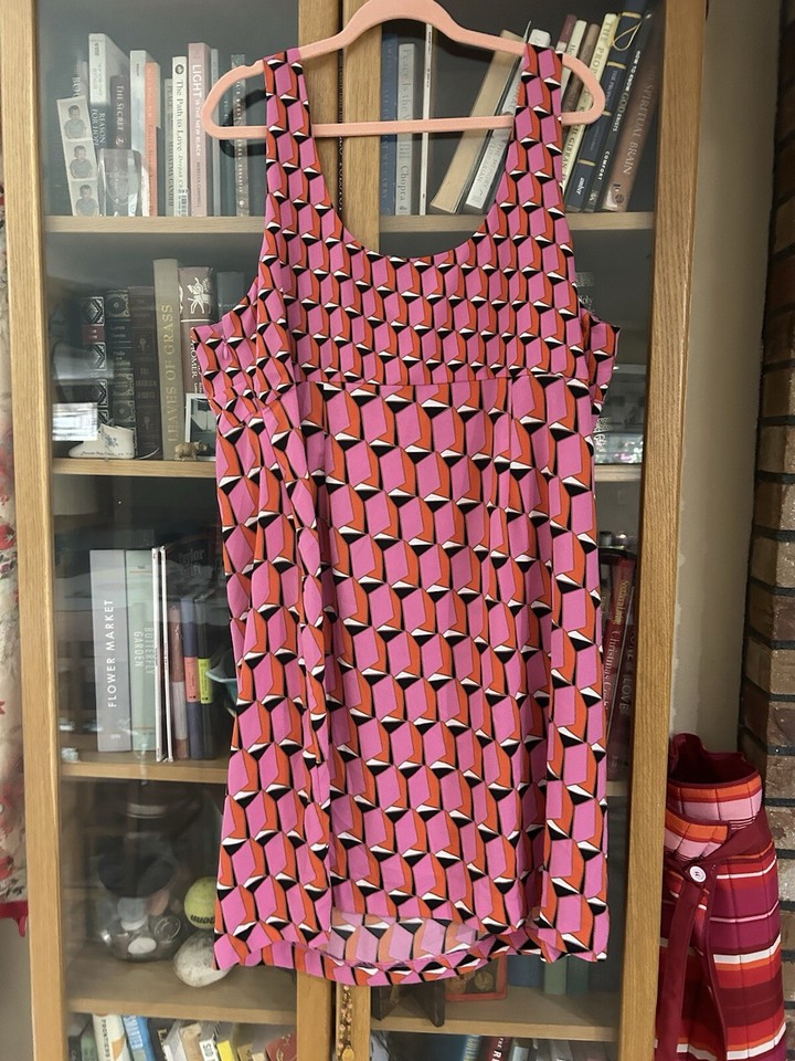 Diane Von Furstenberg Dress For Target Pink Geometric Print. Size 22 eBay