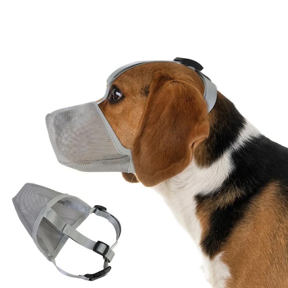 With Adjustable Strap Mesh Dog Muzzle Small Medium Large Size