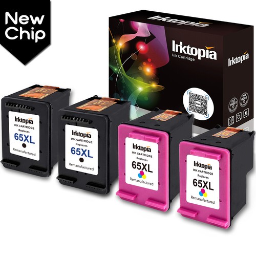 Inktopia 65XL Ink Cartridge For HP Deskjet 2652 2655 3752 3755 ENVY 5030 5034 - Picture 7 of 28