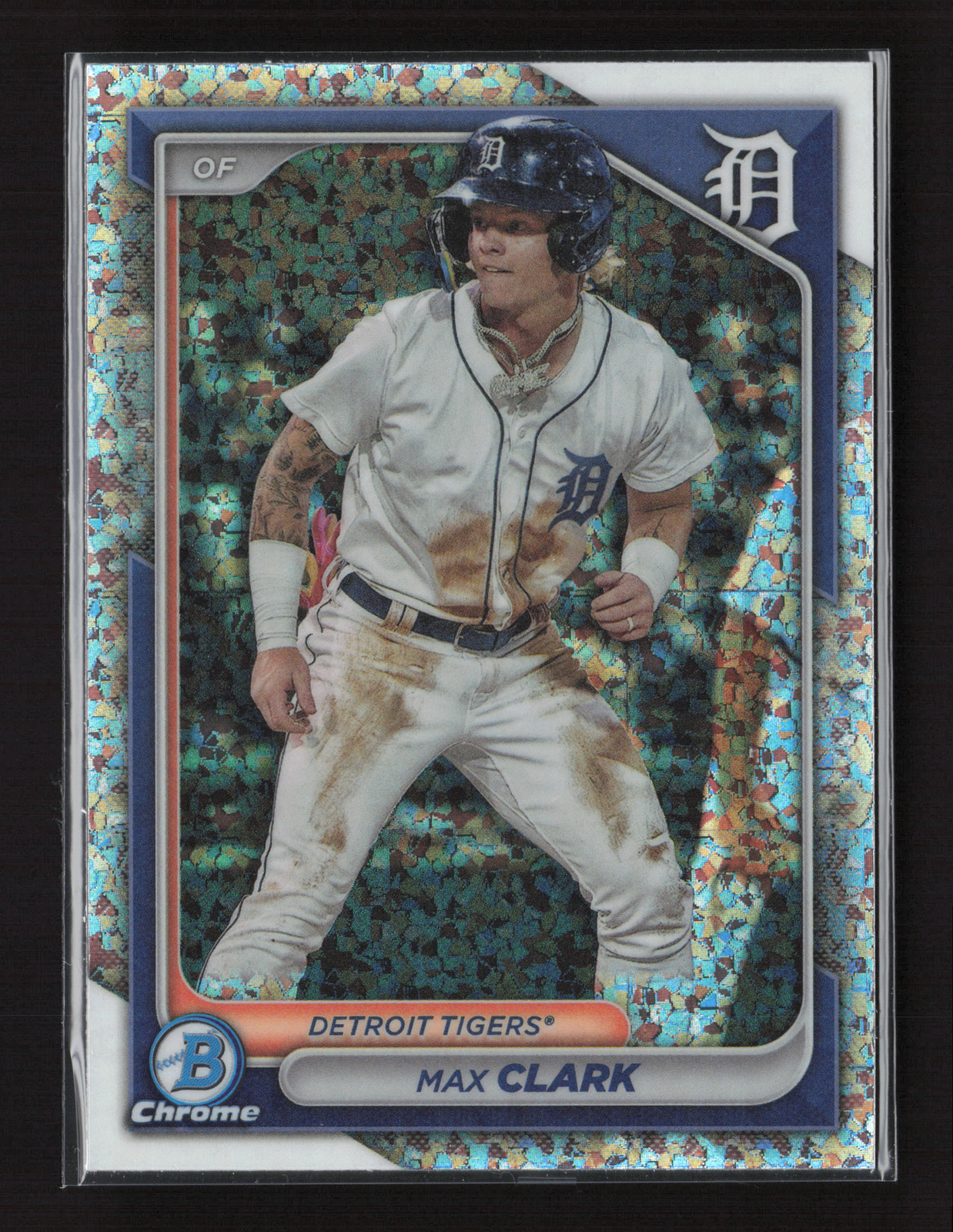 Max Clark 2024 Bowman #BCP-74 Chrome Prospects Mini-Diamond Refractors