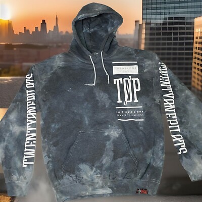 Twentyone Pilots Hoodie Medium Y2K Sweatshirt Large Long Sleeve Tie Dyed 