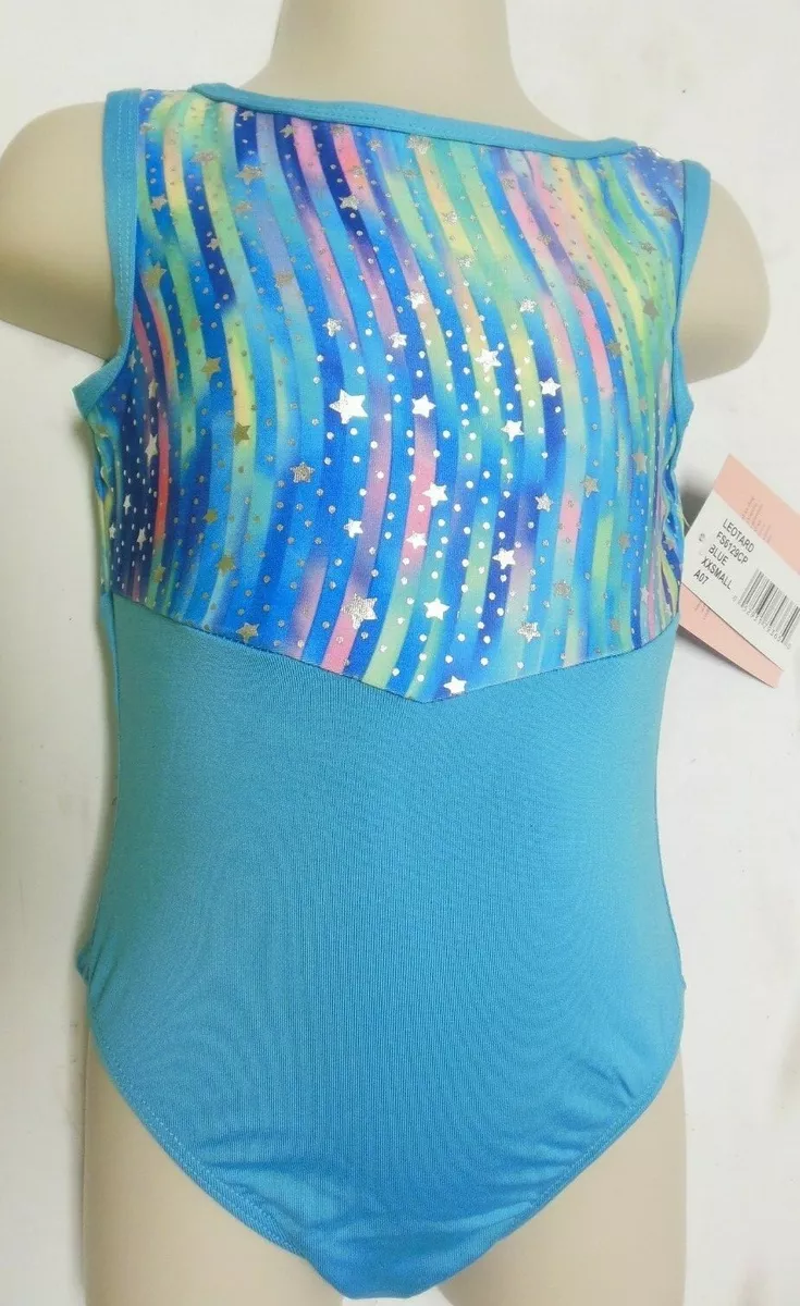 Capezio Future Star Gymnastic leotard XXS child fits sz 3 4C foil