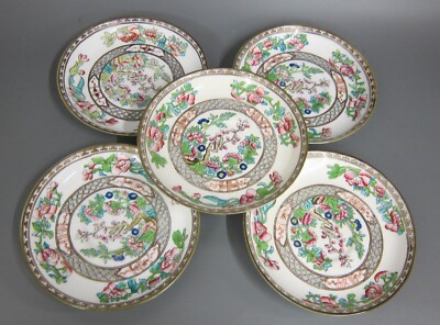 5 x Untertasse Teller Coalport leadless Glaze England  16 cm