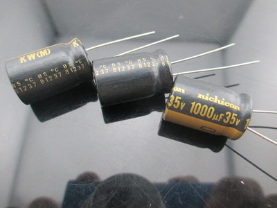 10PCS Nichicon  KW 1000uf 35v audio 1000mfd Capacitor caps 12.5mm * 20mm