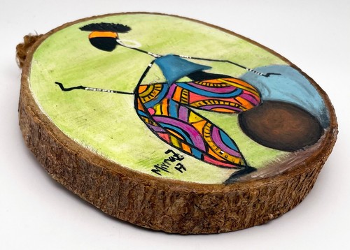 El Salvador Hand Painted Wood Wall Hanging Plaque La Hacienda Boutique 2017 6" - Picture 2 of 7