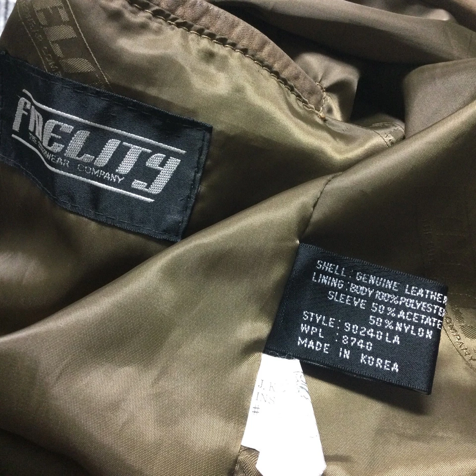 fidelity the outwear company 9/10  jacket Brown Long Sleeve Zip Up Belted Lined - Image 4 of 4