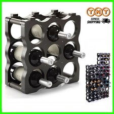 BOTELLERO PORTABOTTIGLIE PORTA 9 BOTTIGLIE DI VINO VINI COMPONIBILE SALVASPAZIO