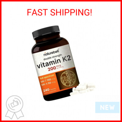 #ad #ad NatureBell Full Spectrum Vitamin K2 Supplement with MK 7 amp; MK 4 200 mcg 240 Ct $26.88