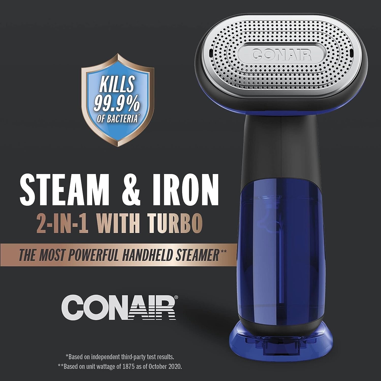 Conair Turbo ExtremeSteam 1875 Watt Handheld Fabric 2-in-1 Steam  