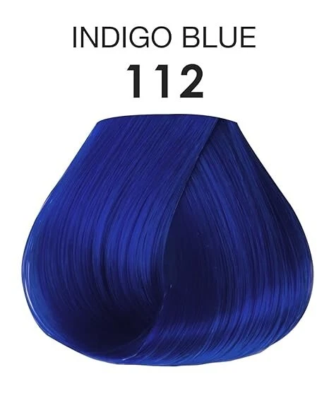 Color de cabello semipermanente Adore #112 azul índigo, 4 oz - Estuche vegano de 12 Foto 3 de 4