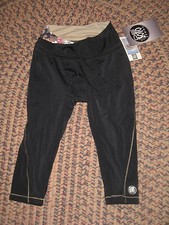 DeSoto Women's Carrera Tri Capri Black Khaki Print Small NEW WITH TAGS 