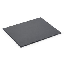APS Naturschiefer Servierplatte – 30x12 Cm, 6-9 Mm Stark, Mit Möbelschonenden Füßchen, Wasserfest