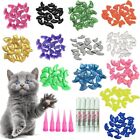 100 Pieces Cat Nail Caps/Tips Pet Cat Kitty Soft Claws Covers Control Paws M<!-F/->