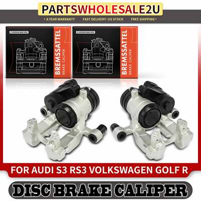 2x Rear Side Brake Caliper for Audi TT RS Quattro 18-20 Volkswagen Golf R 15-19