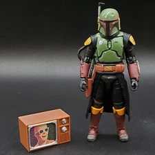 CUSTOM MAX HEADROOM TV for 3.75" 1:18 STAR WARS GI JOE FIGURE DIORAMA PROP (D16)